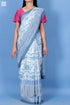Mulmul Cotton Saree With Fall In Assorted Block Print